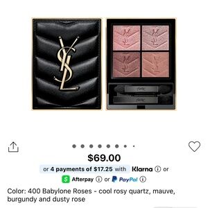 Yves Saint Laurent Eyeshadow Palette - Rosy Quartz, Mauve, Burgundy, Dusty Rose